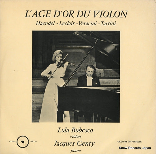 BOBESCO, LOLA l'age d'or du violon DB177