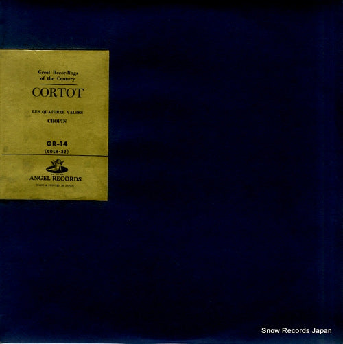 CORTOT, ALFRED chopin; les quatorze valses GR-14