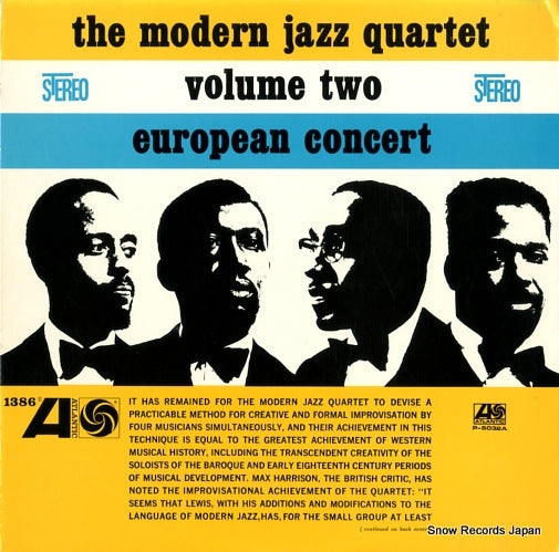 MODERN JAZZ QUARTET, THE european concert volume two P-6032A