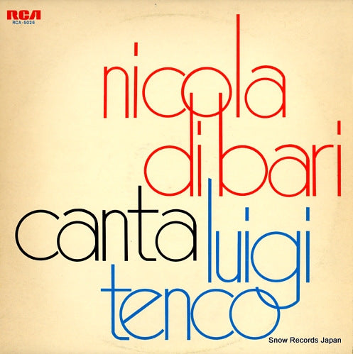 TENCO, LUIGI nicola di bari canta RCA-5026