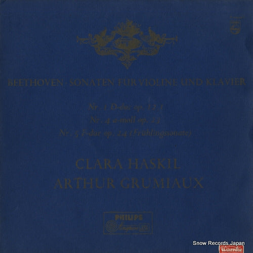 HASKIL, CLARA beethoven; sonaten fur violine und klavier A00409