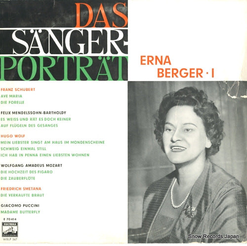 BERGER, ERNA das sanger-portrat E70414