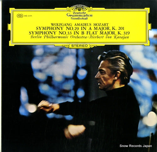 KARAJAN, HERBERT VON mozart; symphony no.29 in a major, k.201 MG2171