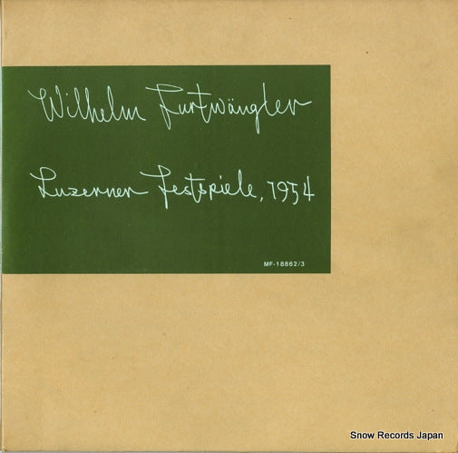 FURTWANGLER, WILHELM beethoven; symphony no.9 "choral" MF-18862