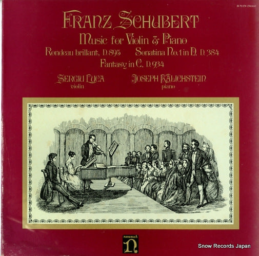LUCA, SERGIU / JOSEPH KALICHSTEIN schubert; music for violin & piano H-71370