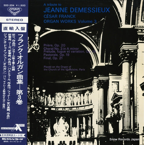 DEMESSIEUX, JEANNE franck; organ works vol.3 SDD204