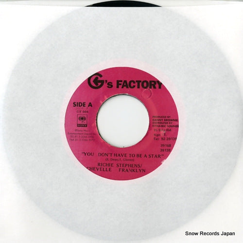 STEPHENS, RICHIE / CHEVELLE FRANKLYN you don't have to be a star GF004