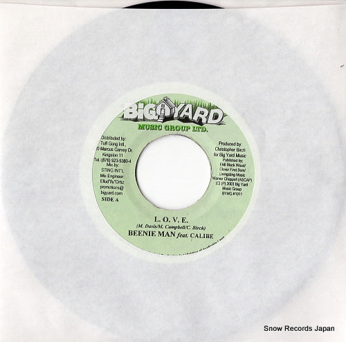 BEENIE MAN l.o.v.e. BYMG-1011 / BYMG-1019