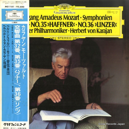 KARAJAN, HERBERT VON mozart; symphonien no.32 no.35 "haffner" no.36 "linzer" MG1181
