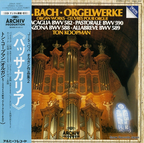 KOOPMAN, TON bach; organ works oeuvres pour orgue 28MA0087