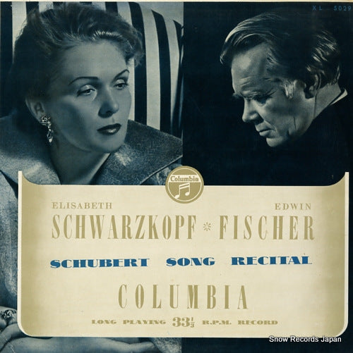 SCHWARZKOPF, ELISABETH, AND EDWIN FISCHER schubert song recital XL-5029