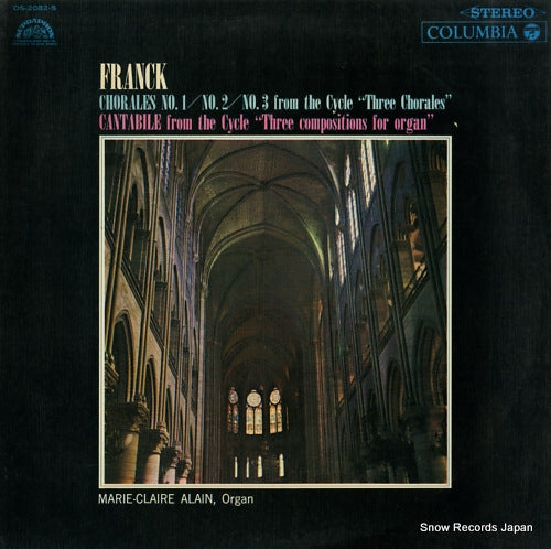 ALAIN, MARIE-CLAIRE franck; three chorales / cantabile for organ OS-2082-S