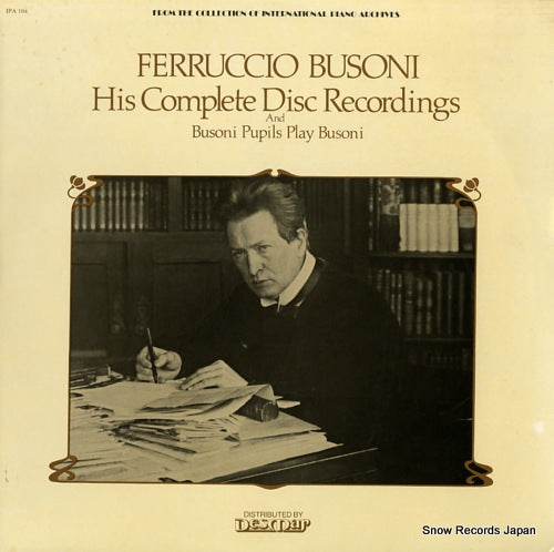 BUSONI, FERRUCCIO his complete disc recordings IPA104