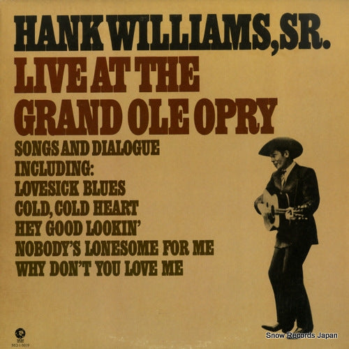 WILLIAMS, HANK, JR. live at the grand ole opry MG-1-5019