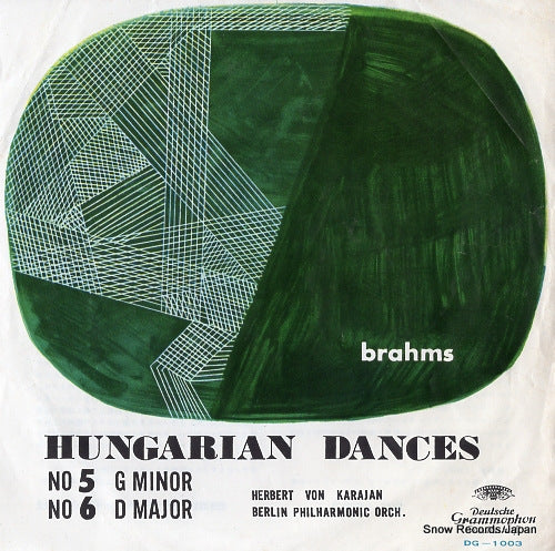 VON KARAJAN, HERBERT brahms; hungarian dances no5, no6 DG-1003
