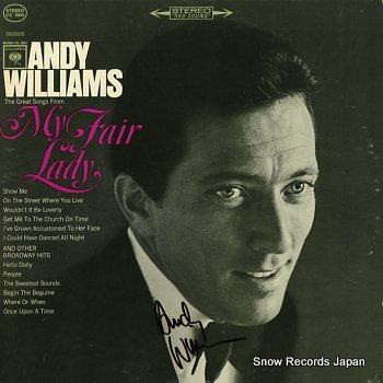 WILLIAMS, ANDY the great songs from "my fair lady" and other broadway hits CS9005
