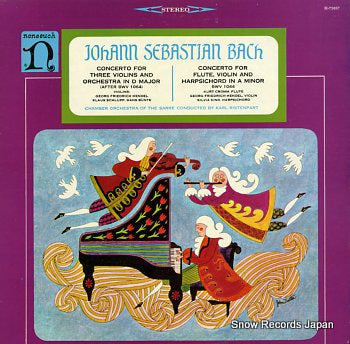 RISTENPART, KARL bach; concert for 3 violins & orchestra H-71057