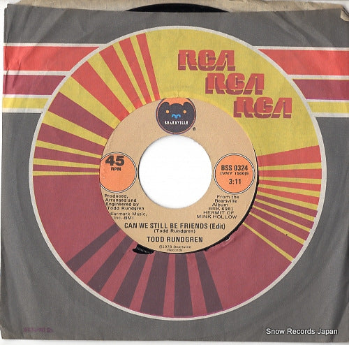 RUNDGREN, TODD can we still be friends (edit) BSS0324
