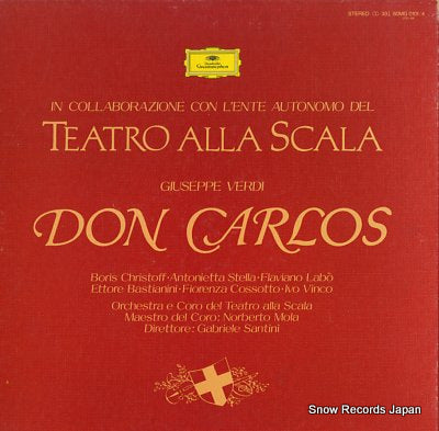 SANTINI, GABRIELE verdi; don carlos 80MG0101/4