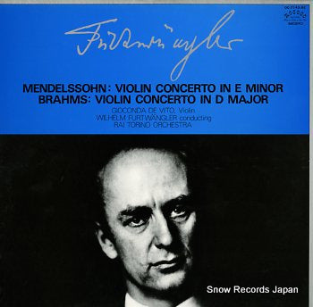 FURTWANGLER, WILHELM mendelssohn brahms; violin concertos OC-7142-RC