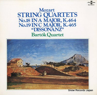 BARTOK QUARTET mozart; string quartets on.18 & no.19 dissonanz SLE6015