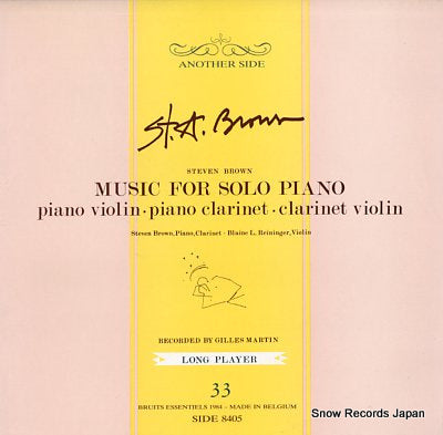 BROWN, STEVEN music for solo piano SIDE8405