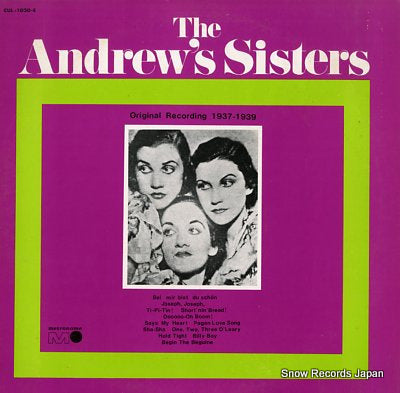 ANDREW'S SISTERS, THE the andrew's sisters CUL-1020-E