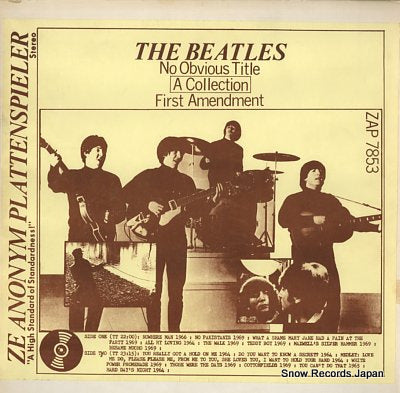 BEATLES, THE no obvious title / a collection first amendment ZAP7853
