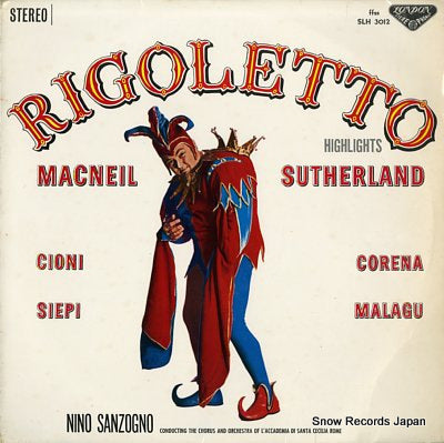 SANZOGNO, NINO verdi; rigoletto highlights SLH3012