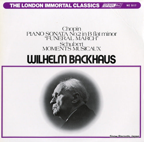 BACKHAUS, WILHELM chopin; piano sonata no.2 "funeral march" MZ5117
