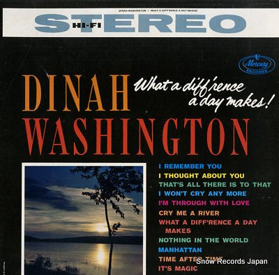 WASHINGTON, DINAH what a diff'rence a day makes! ML8006