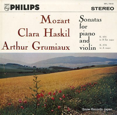 GRUMIAUX, ARTHUR mozart; sonatas for piano and violin SFL-7818
