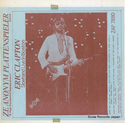CLAPTON, ERIC slowhand live in boston ZAP7880