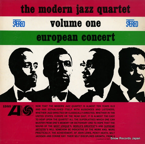 MODERN JAZZ QUARTET, THE volume 1 european concert P-7522A