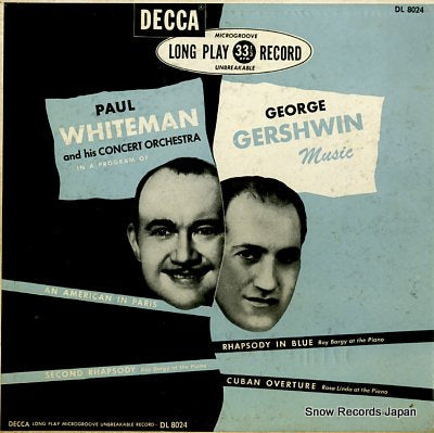 WHITEMAN, PAUL george gershwin music DL8024