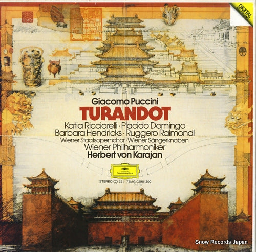 KARAJAN, HERBERT VON puccini; turandot 78MG0298