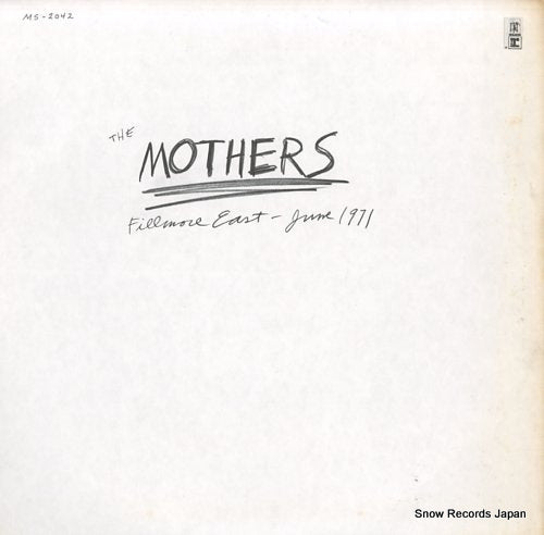 ZAPPA, FRANK fillmore east june 1971 MS-2042