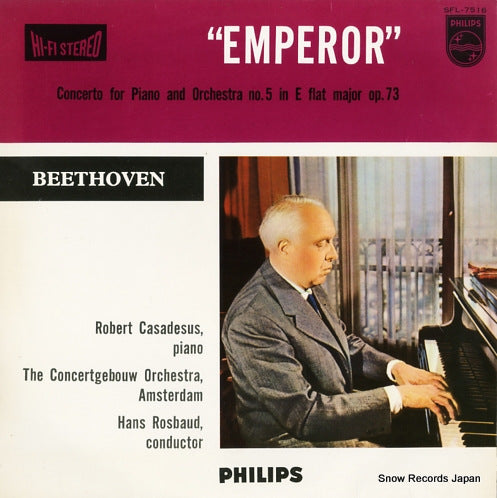 CASADESUS, ROBERT beethoven; piano concerto no.5 "emperor" SFL-7516