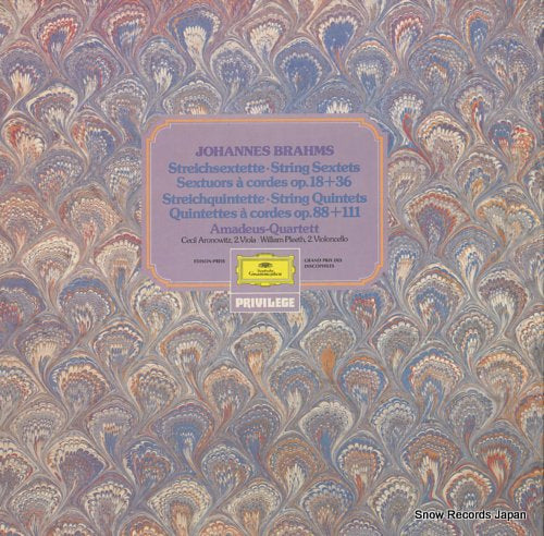 AMADEUS QUARTETT brahms; string sextets, string quintets 2733011 / 2541160-2