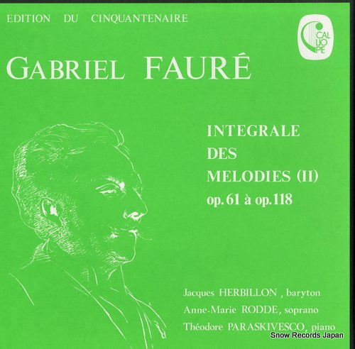 HERBILLON, JACQUES faure; integrale des melodies (ii) CAL1844/46