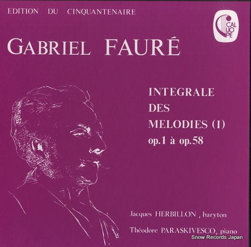 HERBILLON, JACQUES faure; integrale des melodies (i) CAL1841/43