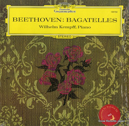 KEMPFF, WILHELM beethoven; bagatelles 138934