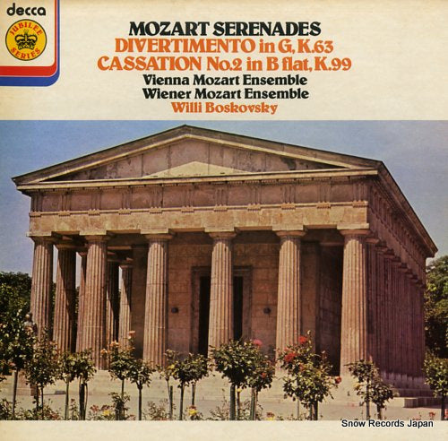 BOSKOVSKY, WILLI mozart; serenades / divertimento in g, k.63 JB66