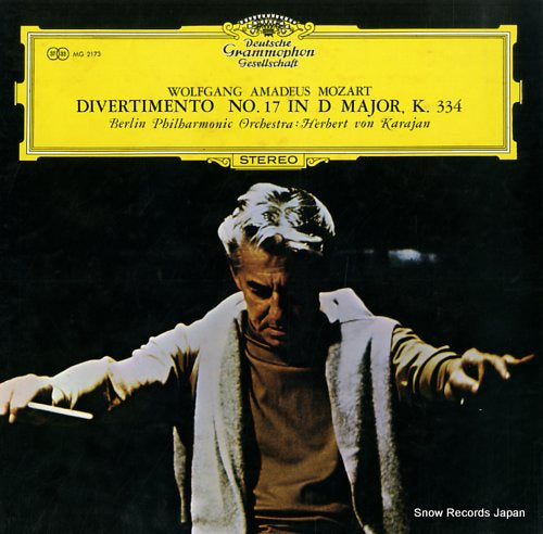 KARAJAN, HERBERT VON mozart; divertimento no.17 in d major, k.334 MG2173