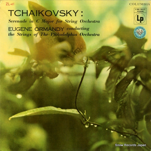 ORMANDY, EUGENE tchaikovsky; serenade in c major for string orchestra ZL-41
