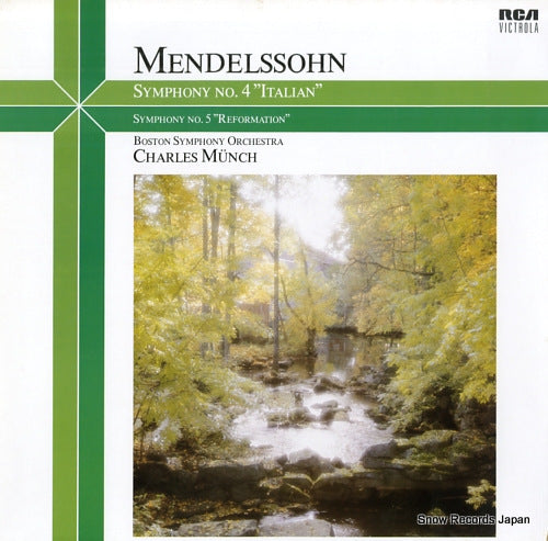 MUNCH, CHARLES mendelssohn; symphony no.4 in a op.90 "italian" VL89035