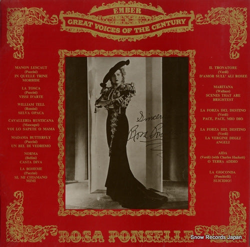 PONSELLE, ROSA rosa ponselle GVC9