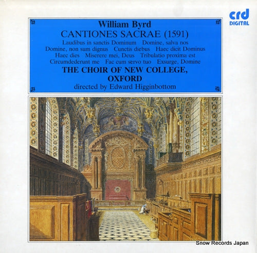 CHOIR OF NEW COLLEGE, OXFORD, THE byrd; cantiones sacrae(1591) CRD1139