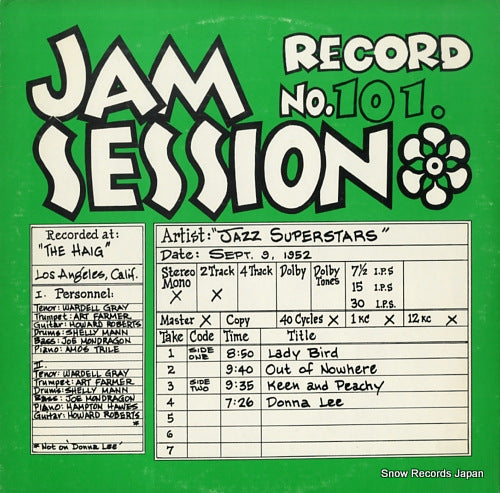 JAZZ SUPERSTARS a live jam session recorded at the haig JS-101
