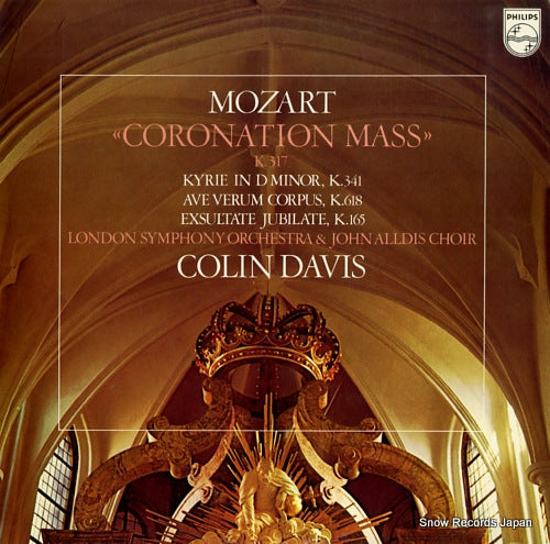 DAVIS, COLIN mozart; mass in c major, k.317 "coronation mass" 13PC-108